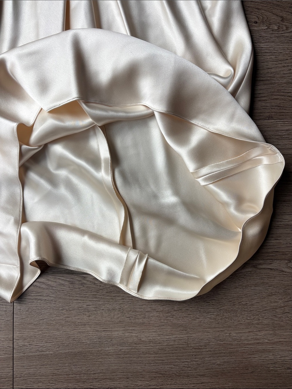 Vintage Hollywood Geri Gerard Ivory 100% Silk Backless Plunge Halter Dress USA - Picture 3 of 10